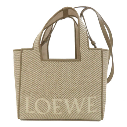 LOEWE Font Tote Small 2WAY Handbag Canvas Ladies [Used]