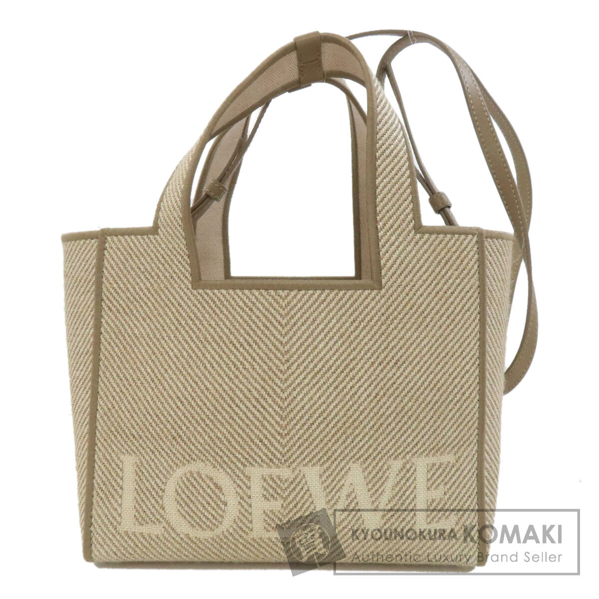 LOEWE Font Tote Small 2WAY Handbag Canvas Ladies [Used]