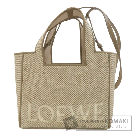 LOEWE Font Tote Small 2WAY Handbag Canvas Ladies [Used]