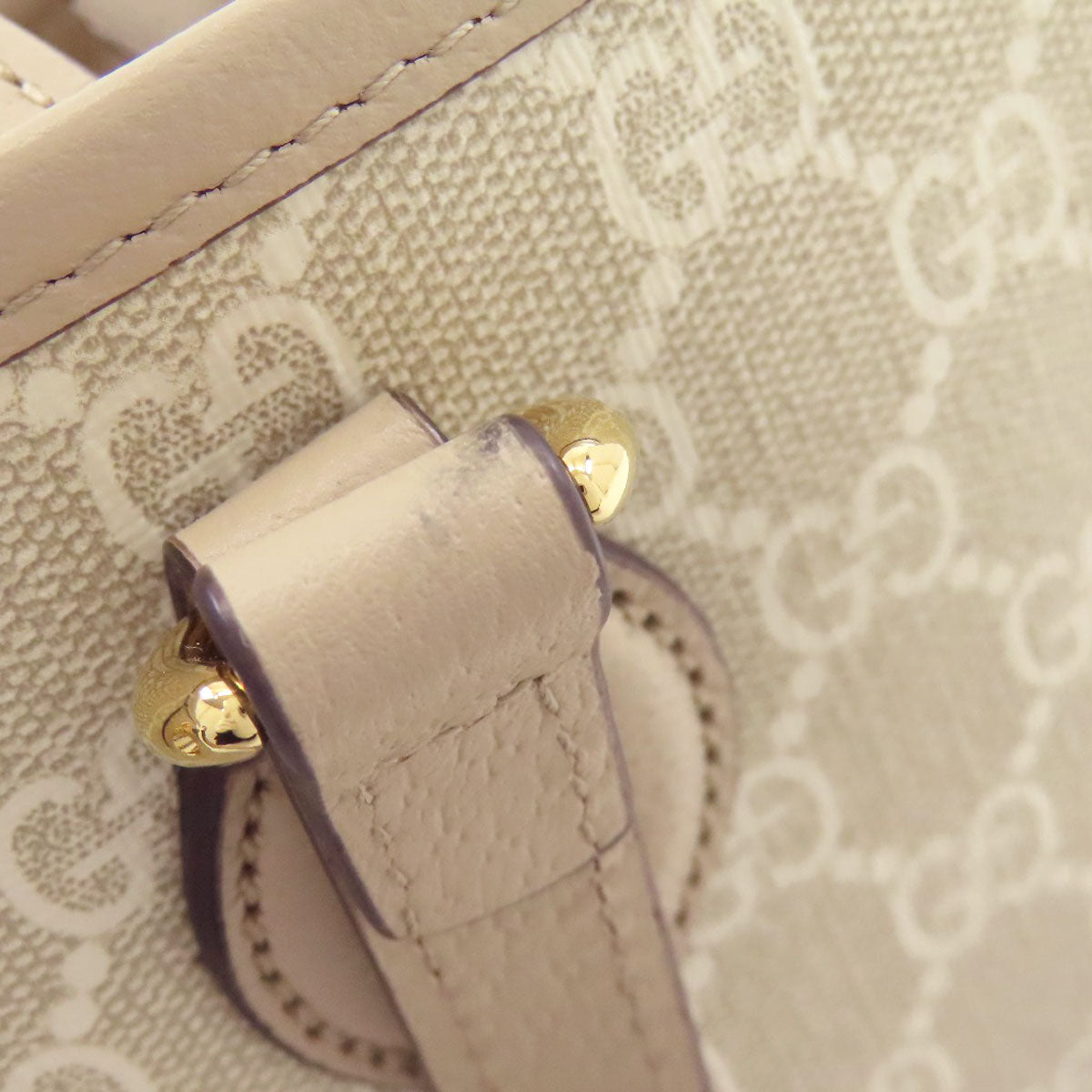 GUCCI 765043 Double G Medium GG Supreme 2WAY Handbag PVC Ladies [Used]