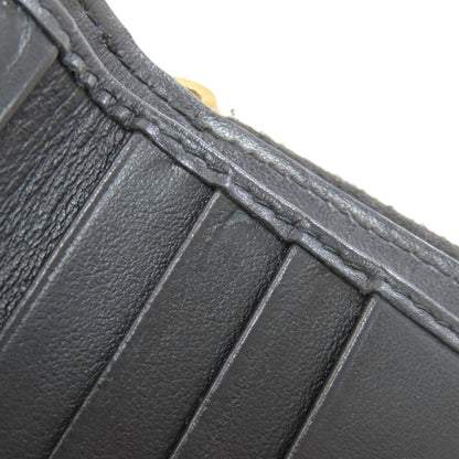 MIUMIU logo Bifold Wallet with Coin Pocket Leather Ladies [Used]