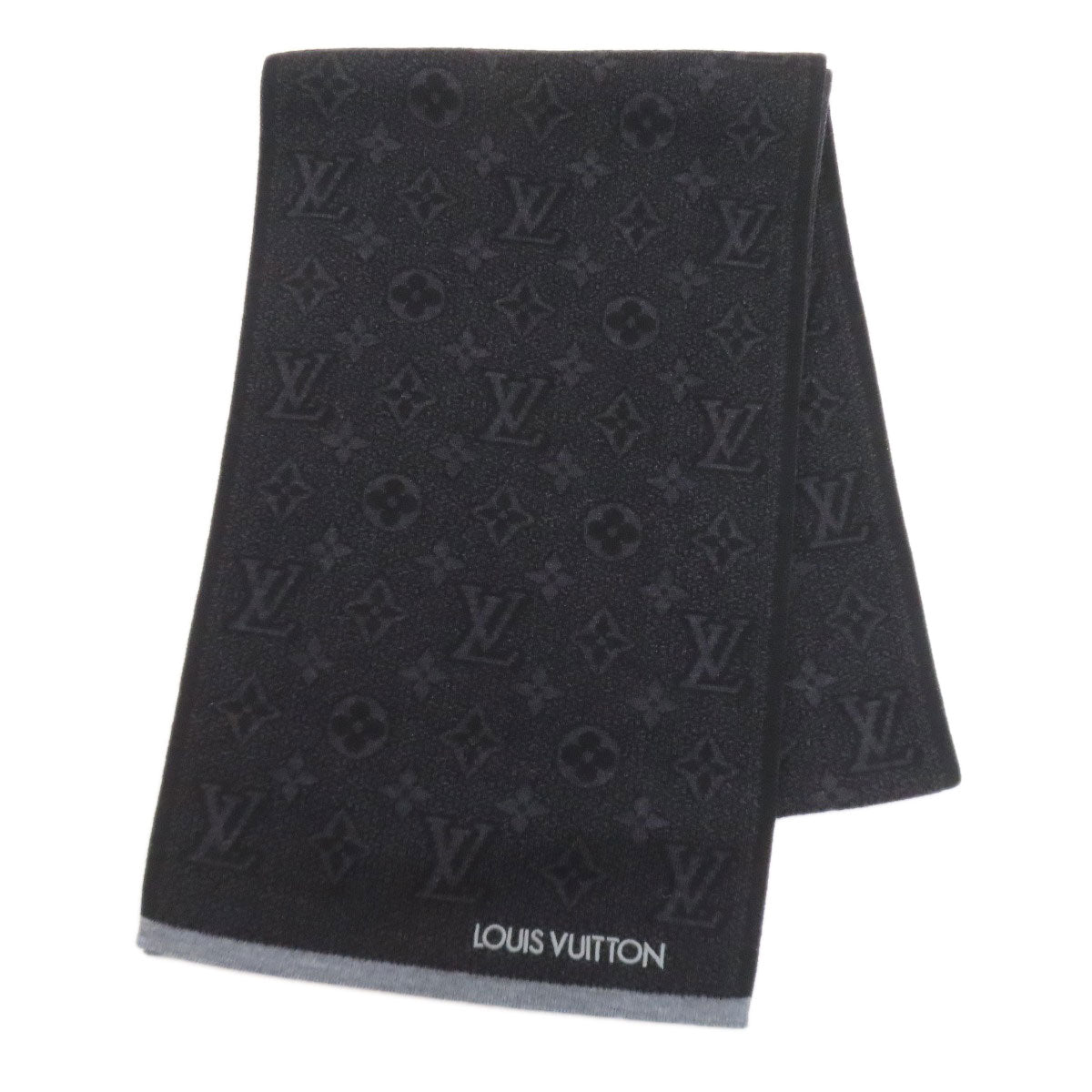 LOUIS VUITTON M73468 My Monogram Eclipse Scarf wool Ladies [Used]