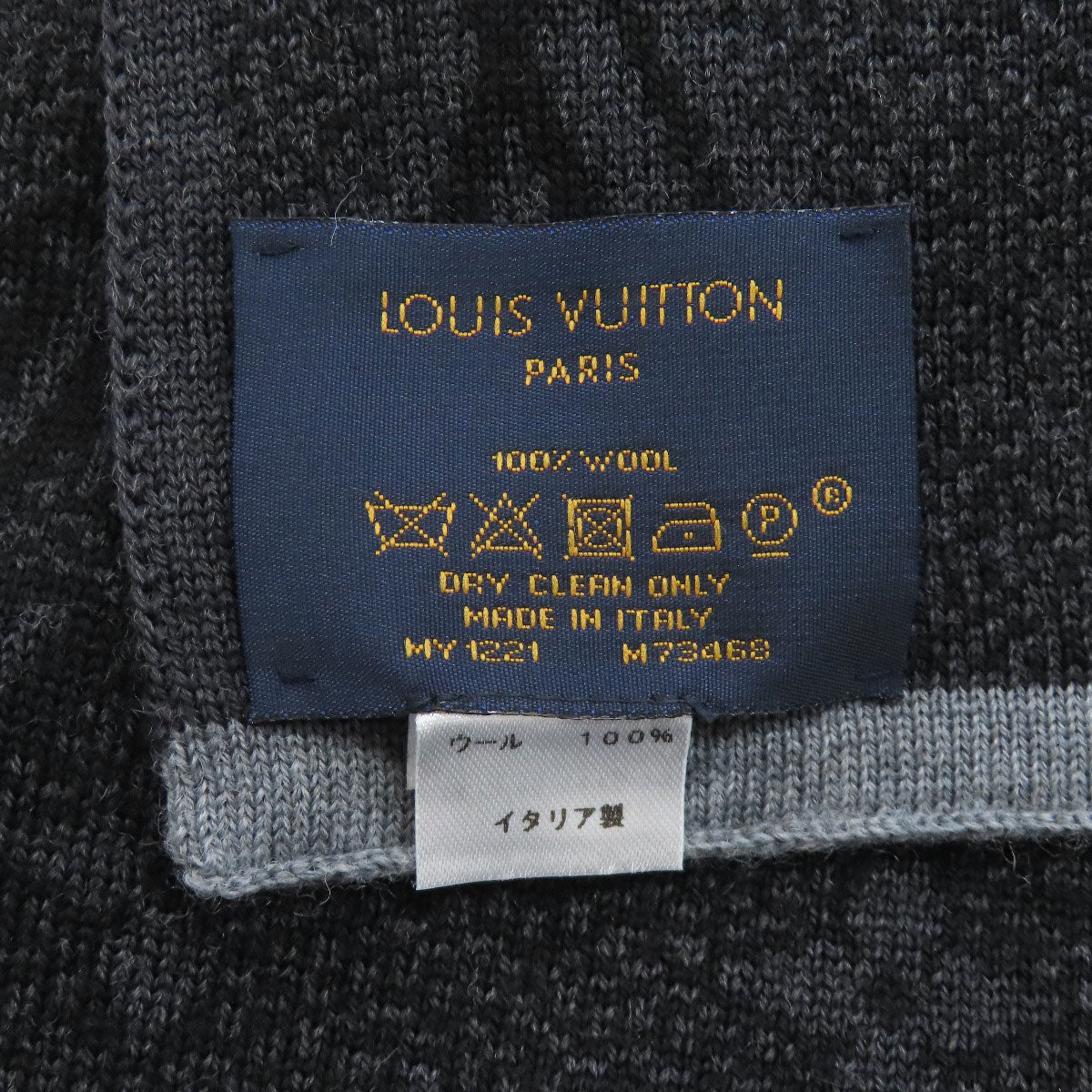 LOUIS VUITTON M73468 My Monogram Eclipse Scarf wool Ladies [Used]