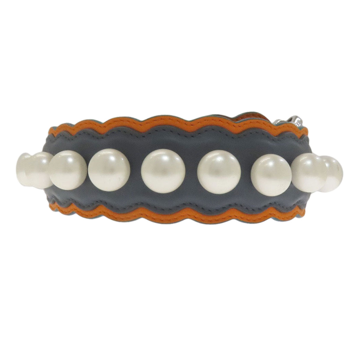 FENDI Strap You Faux Pearl Shoulder strap Calf Ladies [Used]