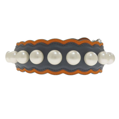FENDI Strap You Faux Pearl Shoulder strap Calf Ladies [Used]