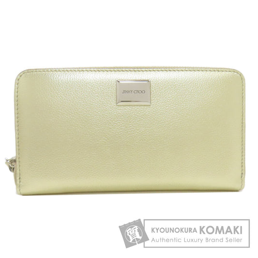 Jimmy Choo Zip Around Long wallet (with coin pocket) Leather Ladies [Used]