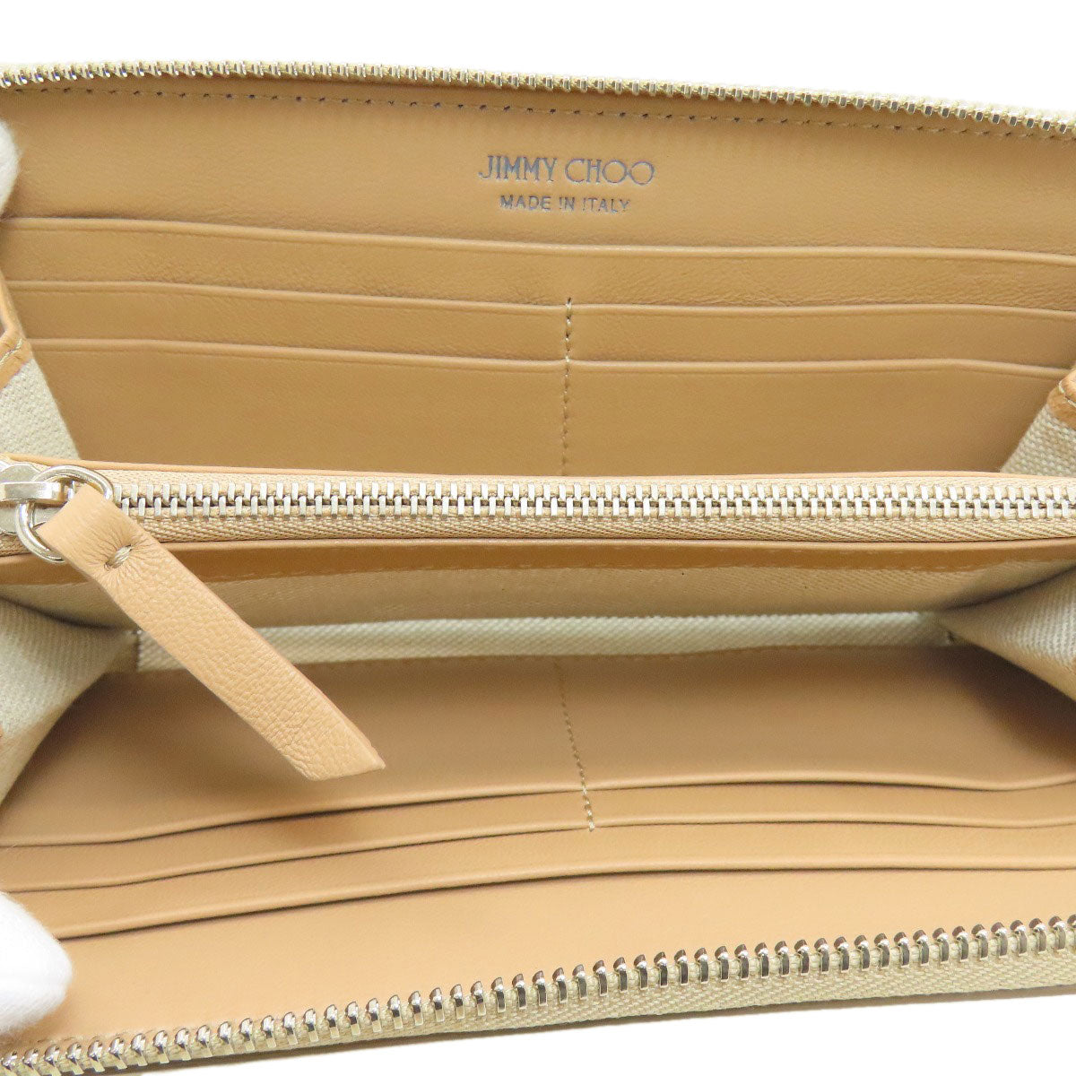 Jimmy Choo Zip Around Long wallet (with coin pocket) Leather Ladies [Used]