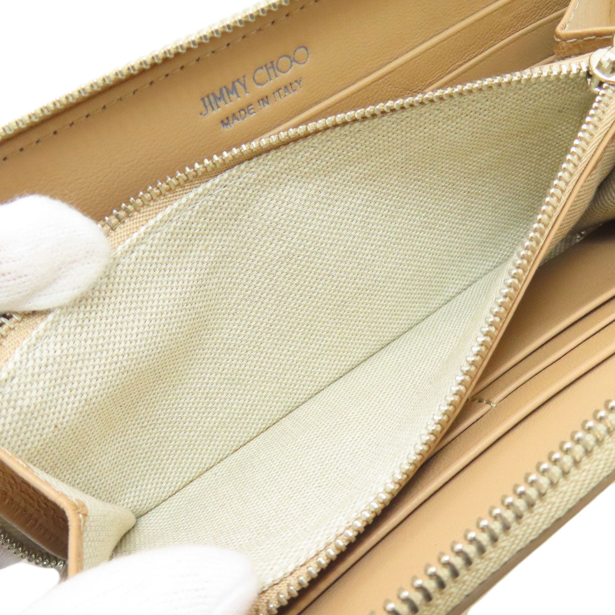 Jimmy Choo Zip Around Long wallet (with coin pocket) Leather Ladies [Used]