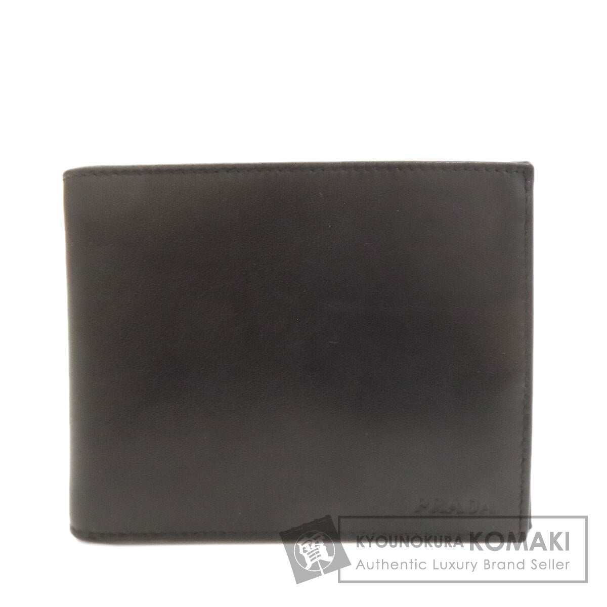 PRADA 2M0002 logo Bifold Wallet with Coin Pocket Calf mens [Used]