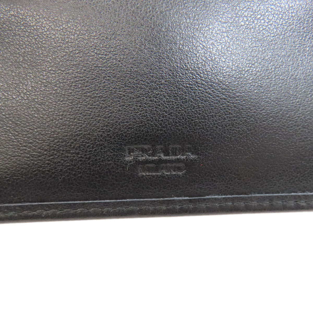 PRADA 2M0002 logo Bifold Wallet with Coin Pocket Calf mens [Used]