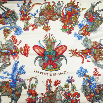 HERMES Carre 90 Celebration of the King of the Sun Scarf Silk Ladies [Used]