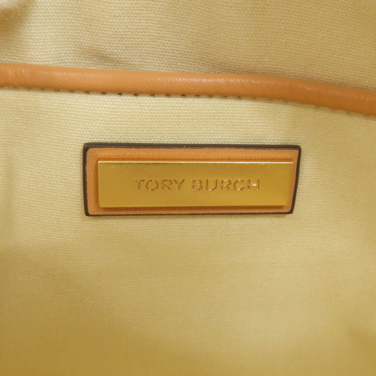 Tory Burch Stripe Shoulder Bag Leather SuedeLadies [Used]