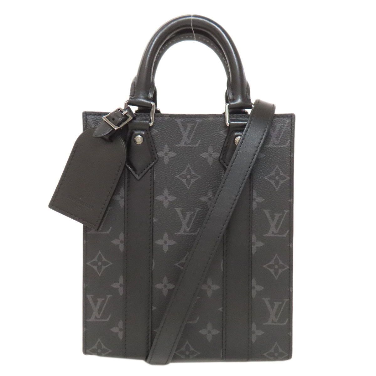 LOUIS VUITTON M46453 Sac Plat Mini Handbag Monogram Eclipse Ladies [Used]