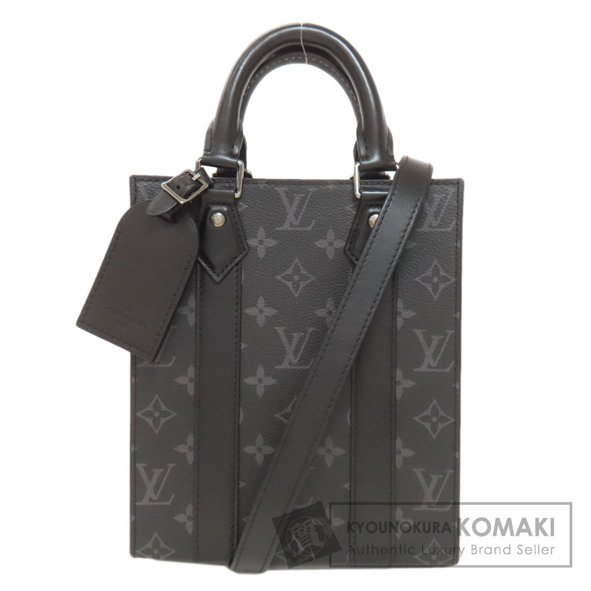 LOUIS VUITTON M46453 Sac Plat Mini Handbag Monogram Eclipse Ladies [Used]