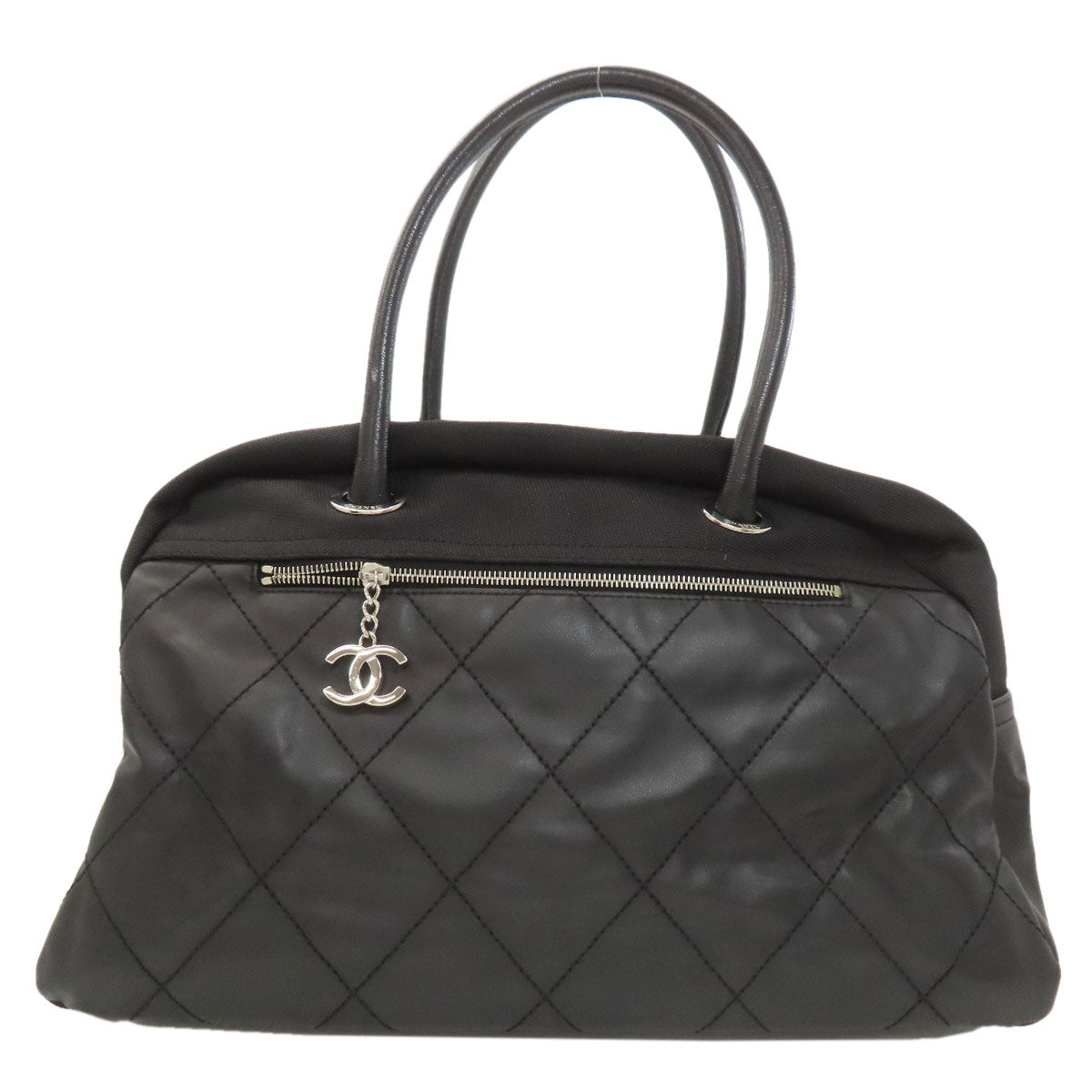 CHANEL Paris Biarritz SilverHardware Tote Bag Canvas Ladies [Used]