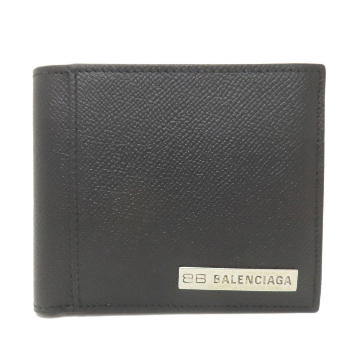 BALENCIAGA 674762 Logo Hardware Bifold Wallet with Coin Pocket Leather Ladies [Used]
