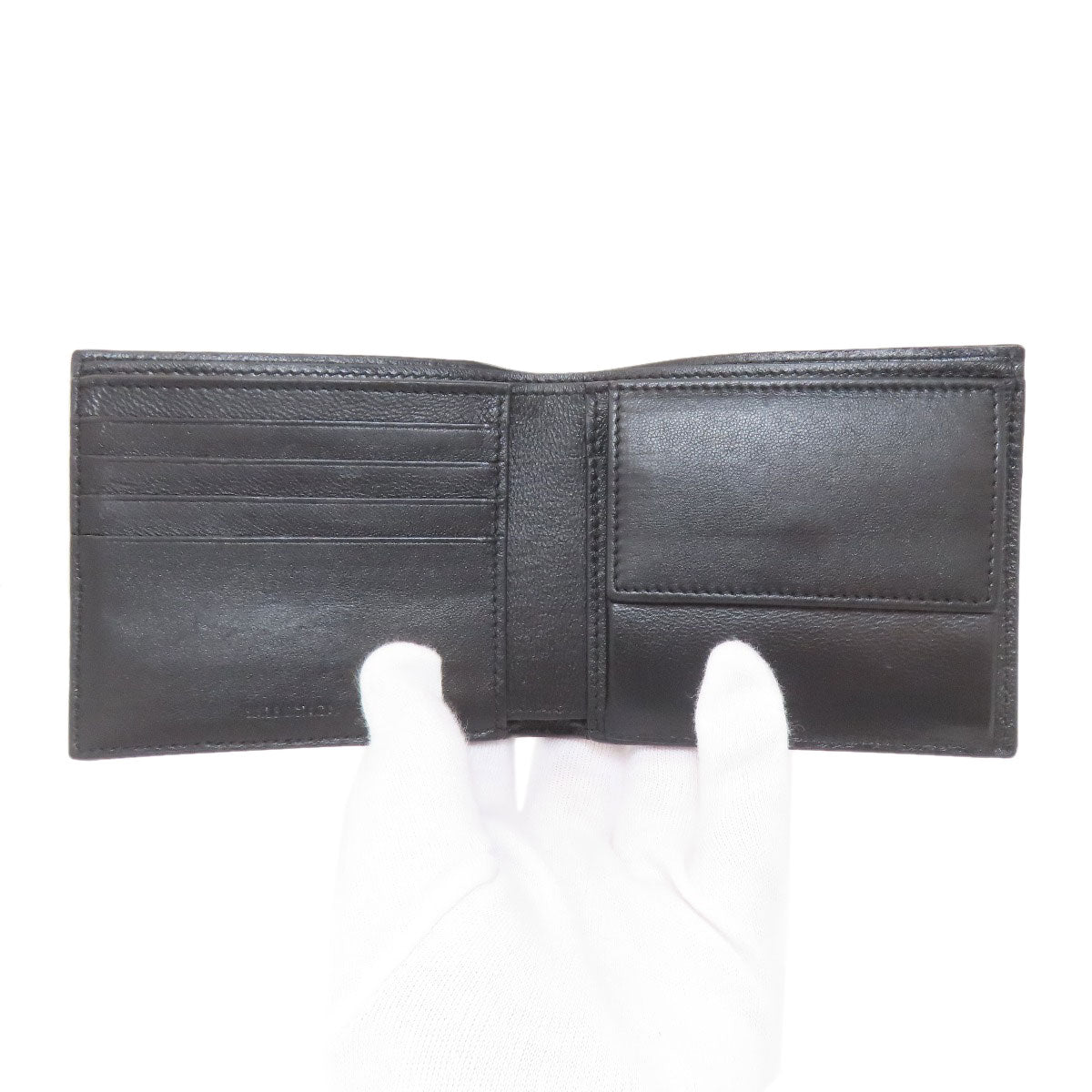BALENCIAGA 674762 Logo Hardware Bifold Wallet with Coin Pocket Leather Ladies [Used]