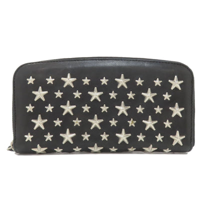 Jimmy Choo Star Motif Zip Around Long wallet (with coin pocket) Leather Ladies [Used]