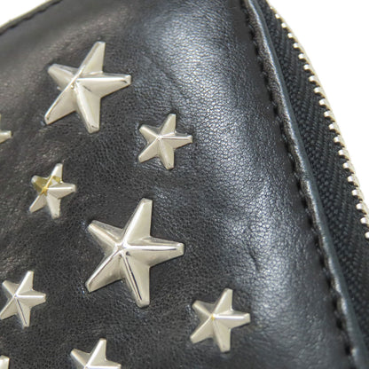 Jimmy Choo Star Motif Zip Around Long wallet (with coin pocket) Leather Ladies [Used]