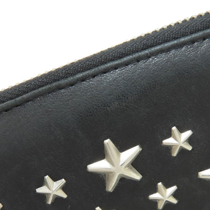Jimmy Choo Star Motif Zip Around Long wallet (with coin pocket) Leather Ladies [Used]