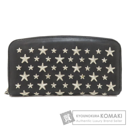 Jimmy Choo Star Motif Zip Around Long wallet (with coin pocket) Leather Ladies [Used]