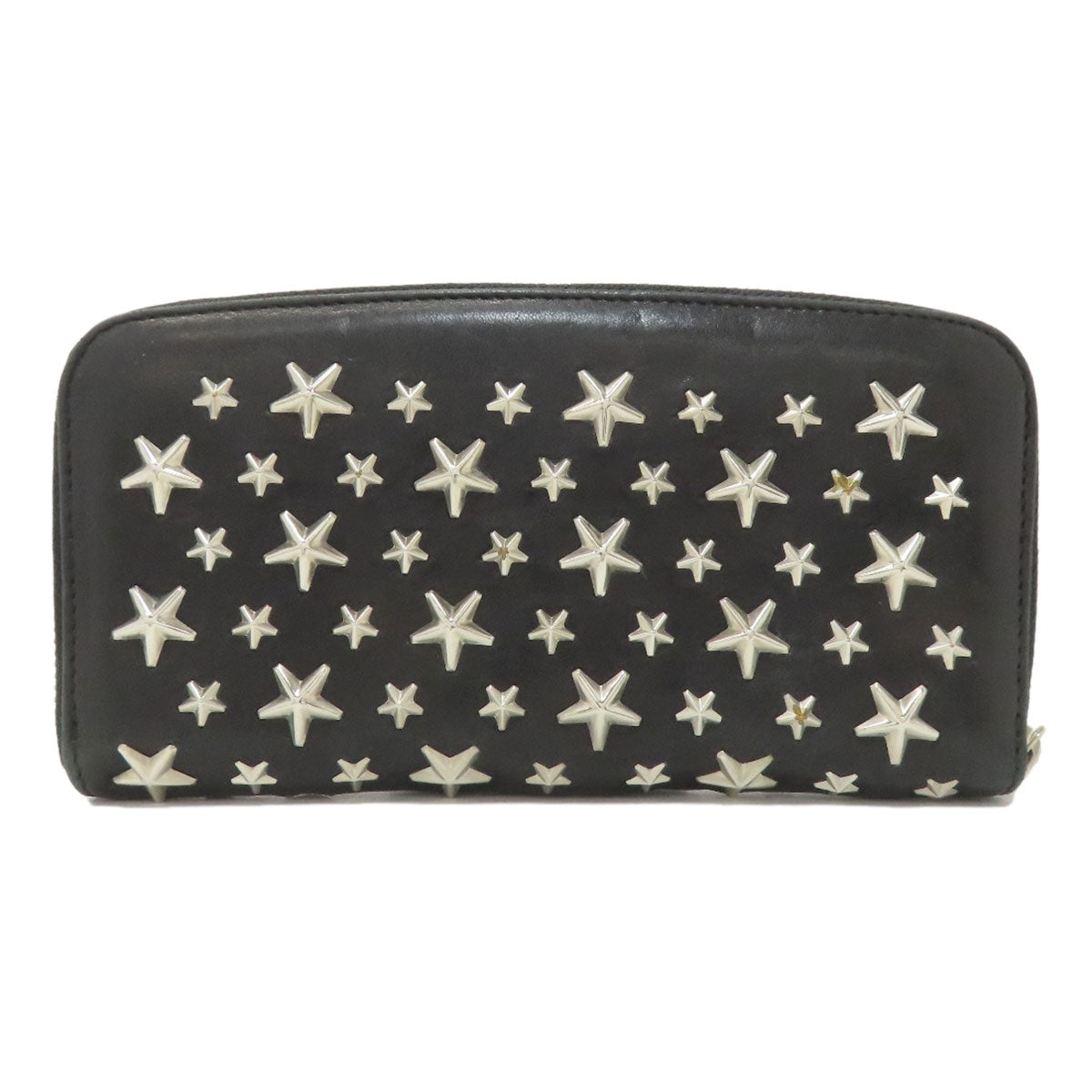 Jimmy Choo Star Motif Zip Around Long wallet (with coin pocket) Leather Ladies [Used]