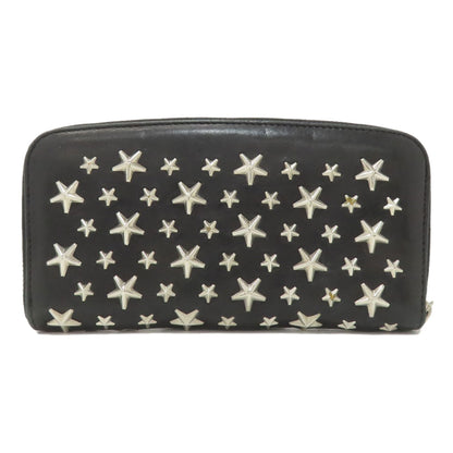 Jimmy Choo Star Motif Zip Around Long wallet (with coin pocket) Leather Ladies [Used]
