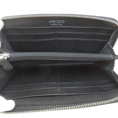 Jimmy Choo Star Motif Zip Around Long wallet (with coin pocket) Leather Ladies [Used]