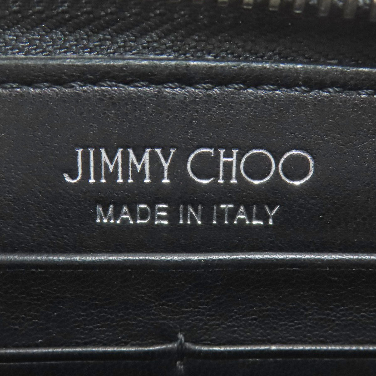 Jimmy Choo Star Motif Zip Around Long wallet (with coin pocket) Leather Ladies [Used]