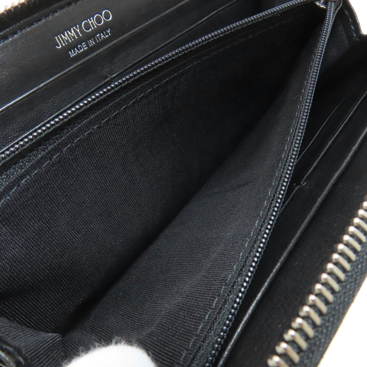 Jimmy Choo Star Motif Zip Around Long wallet (with coin pocket) Leather Ladies [Used]