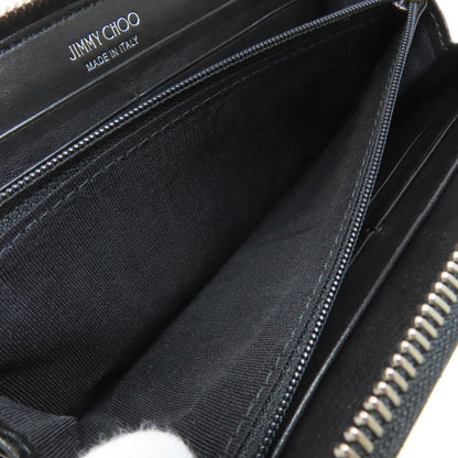 Jimmy Choo Star Motif Zip Around Long wallet (with coin pocket) Leather Ladies [Used]