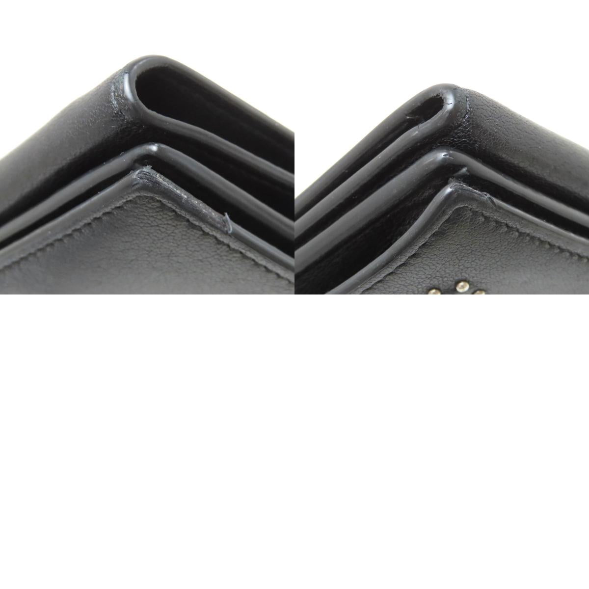 YVES SAINT LAURENT heart Bifold Wallet with Coin Pocket Leather Ladies [Used]
