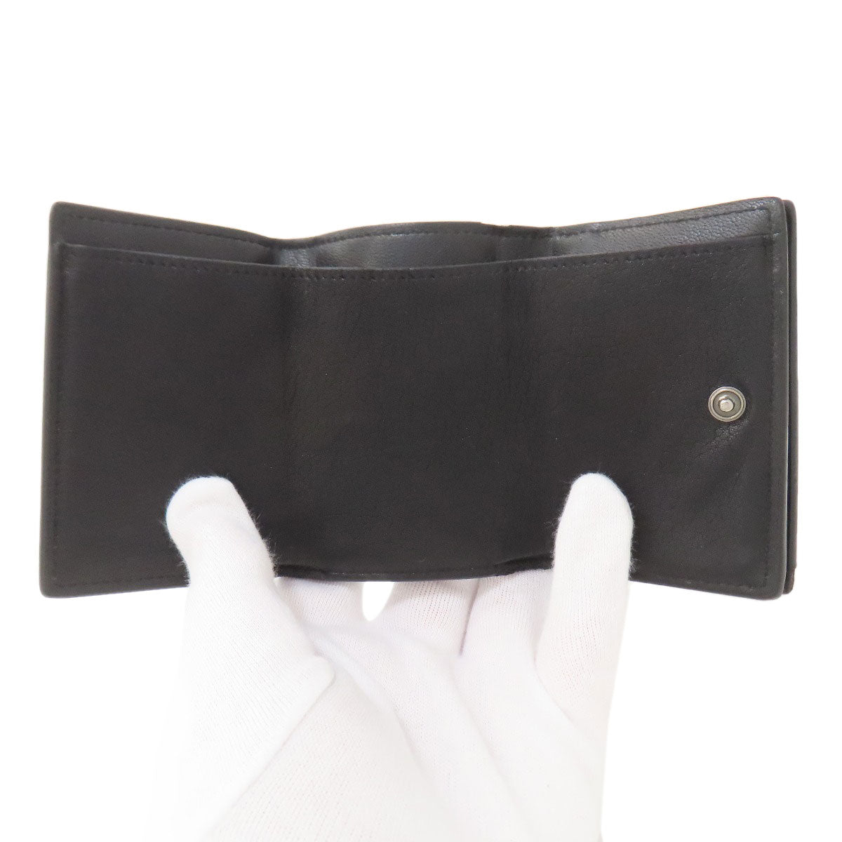 YVES SAINT LAURENT heart Bifold Wallet with Coin Pocket Leather Ladies [Used]
