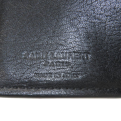 YVES SAINT LAURENT heart Bifold Wallet with Coin Pocket Leather Ladies [Used]