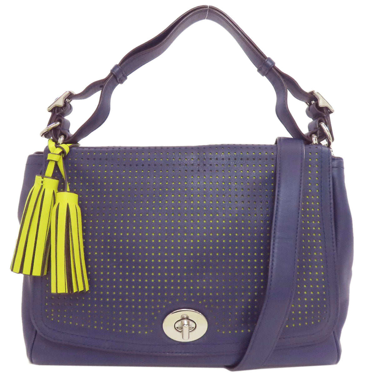 COACH 22386 Punching 2WAY Handbag Leather Ladies [Used]