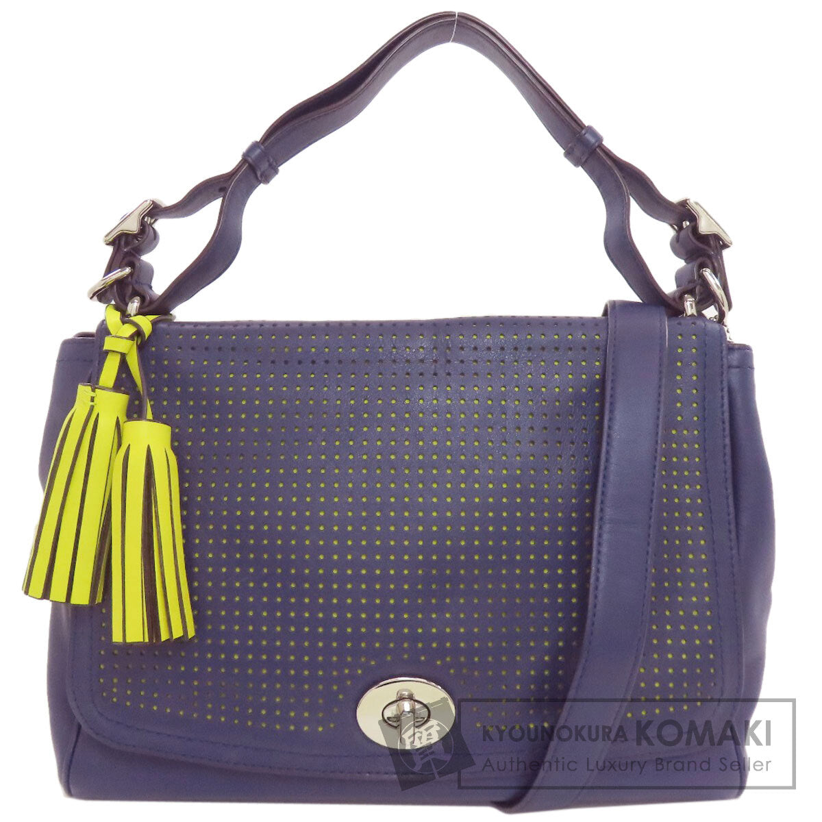 COACH 22386 Punching 2WAY Handbag Leather Ladies [Used]