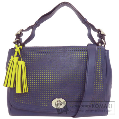 COACH 22386 Punching 2WAY Handbag Leather Ladies [Used]