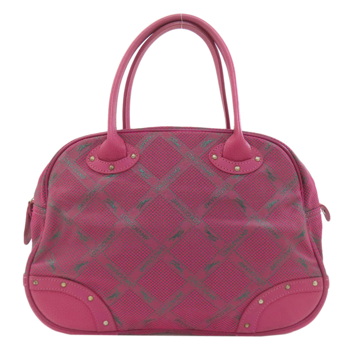 ロンシャン ロンシャンホース チェック ハンドバッグ ナイロン素材 レディース 【中古】【Longchamp】