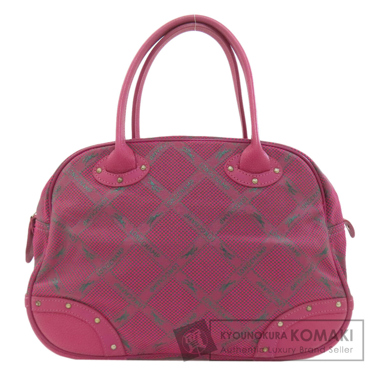 ロンシャン ロンシャンホース チェック ハンドバッグ ナイロン素材 レディース 【中古】【Longchamp】