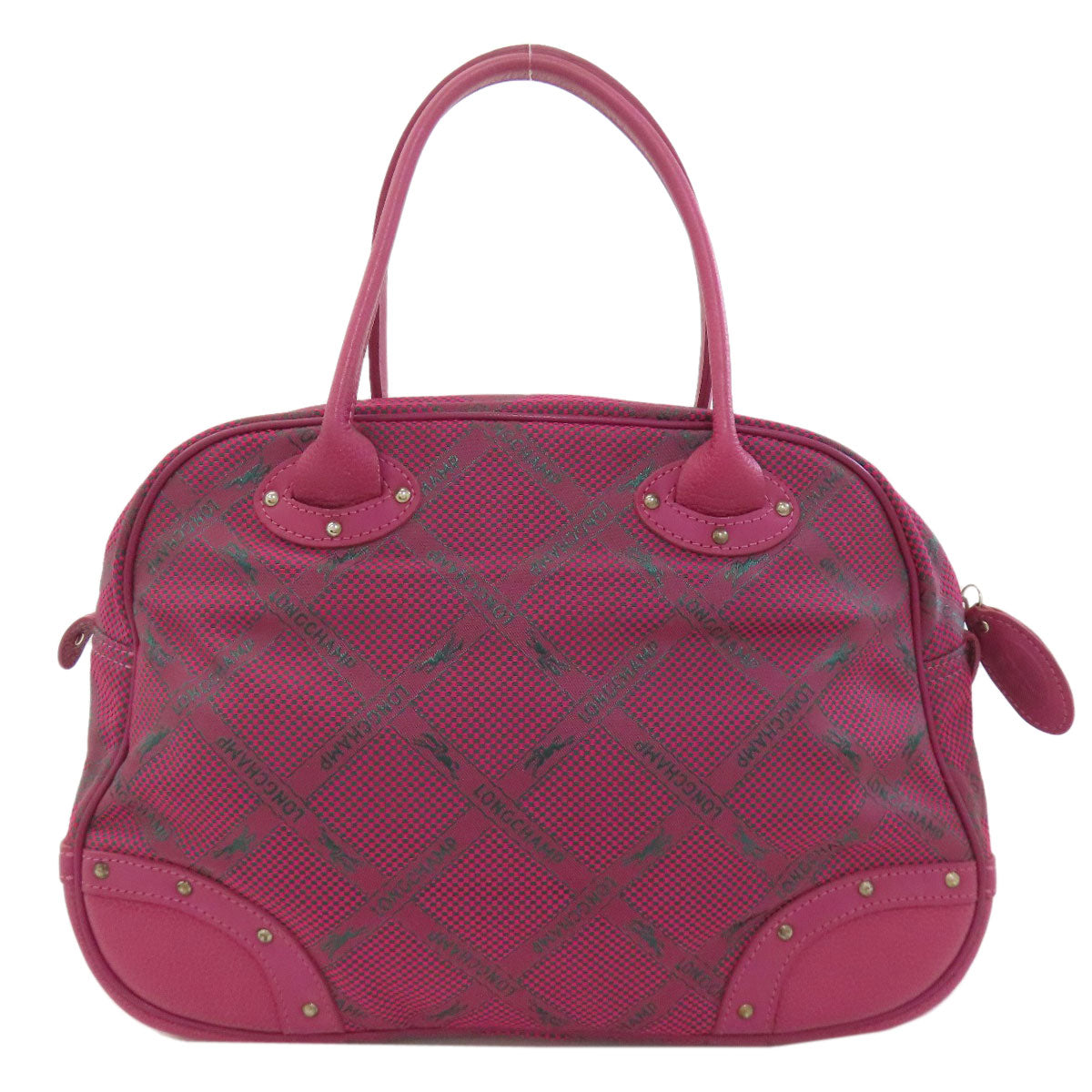 ロンシャン ロンシャンホース チェック ハンドバッグ ナイロン素材 レディース 【中古】【Longchamp】