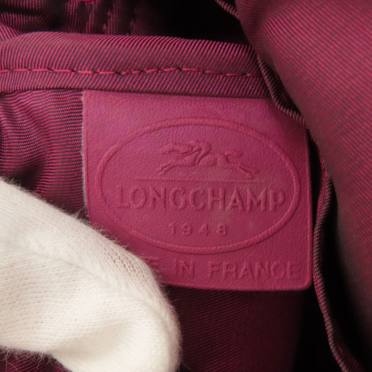 ロンシャン ロンシャンホース チェック ハンドバッグ ナイロン素材 レディース 【中古】【Longchamp】