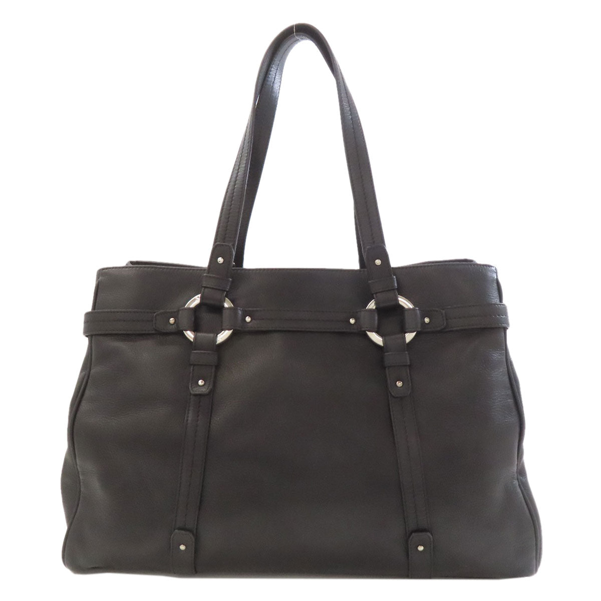 BALLY logo Tote Bag Leather Ladies [Used]