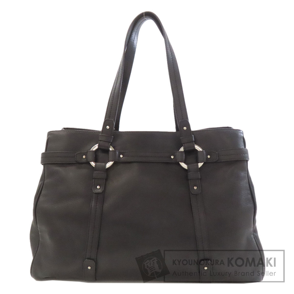 BALLY logo Tote Bag Leather Ladies [Used]
