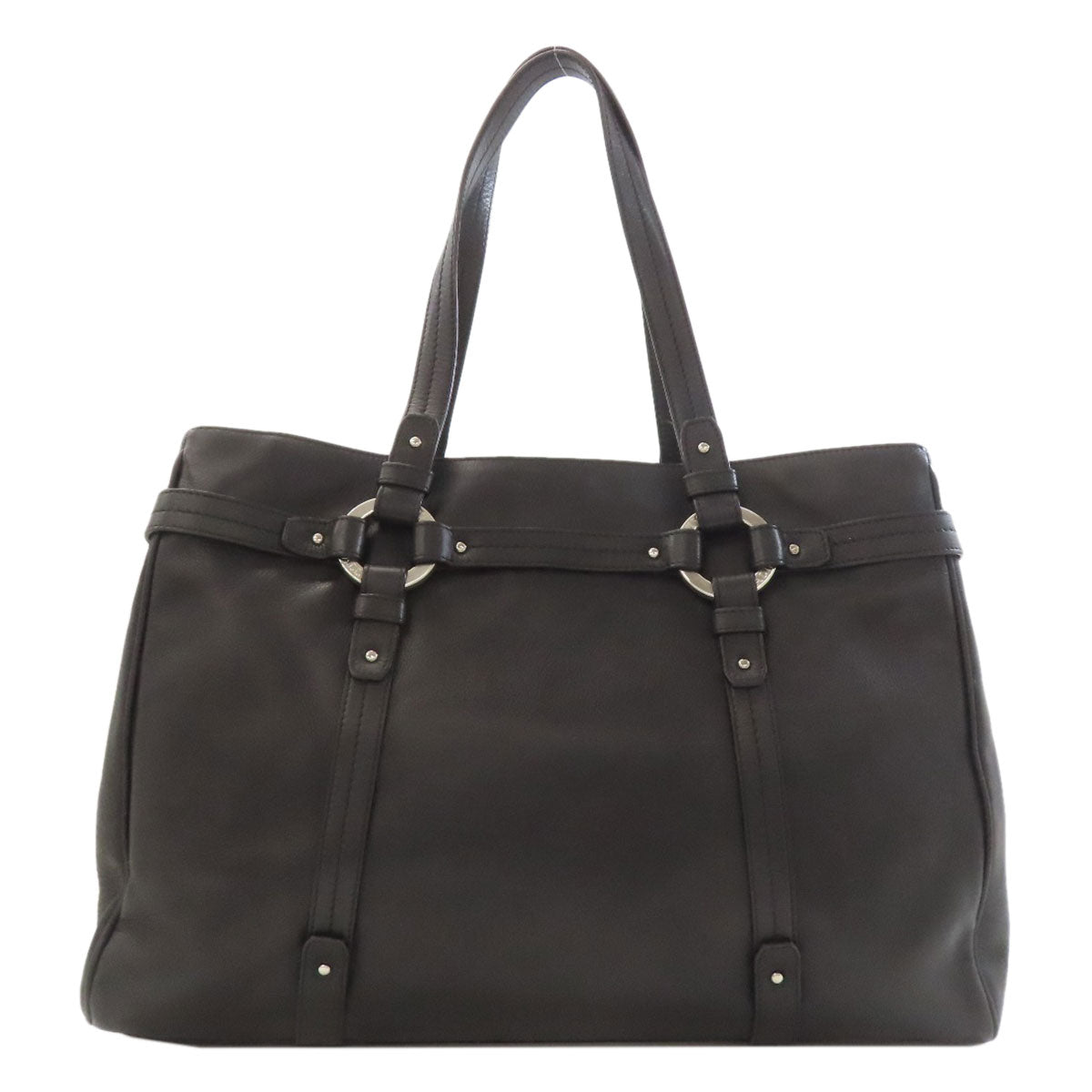 BALLY logo Tote Bag Leather Ladies [Used]