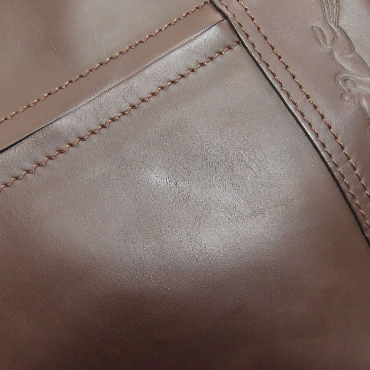 Longchamp logo Shoulder Bag Leather Ladies [Used]