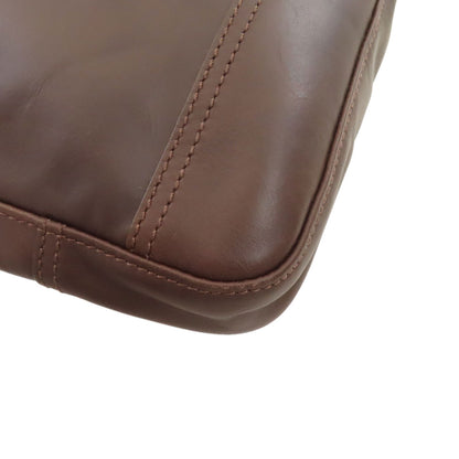 Longchamp logo Shoulder Bag Leather Ladies [Used]