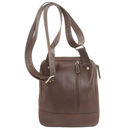 Longchamp logo Shoulder Bag Leather Ladies [Used]
