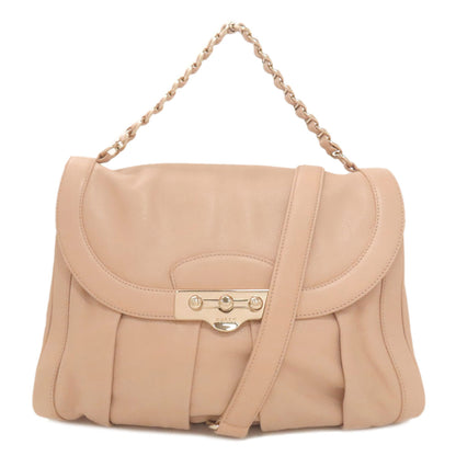 BALLY Lock Hardware 2WAY Handbag Leather Ladies [Used]