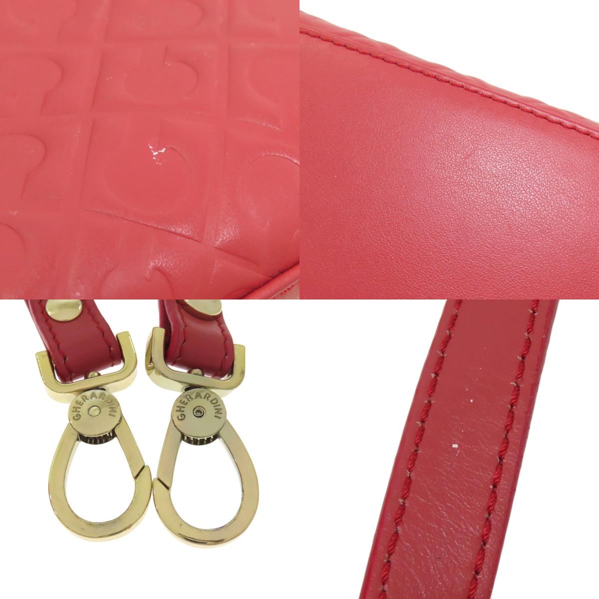 GHERARDINI Logo motif 2WAY Handbag Leather Ladies [Used]