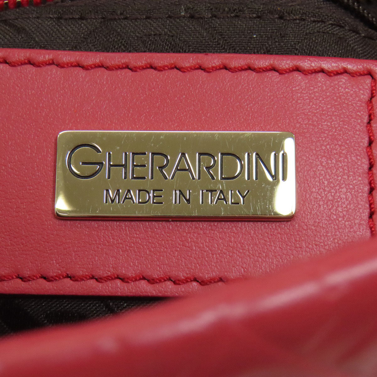 GHERARDINI Logo motif 2WAY Handbag Leather Ladies [Used]